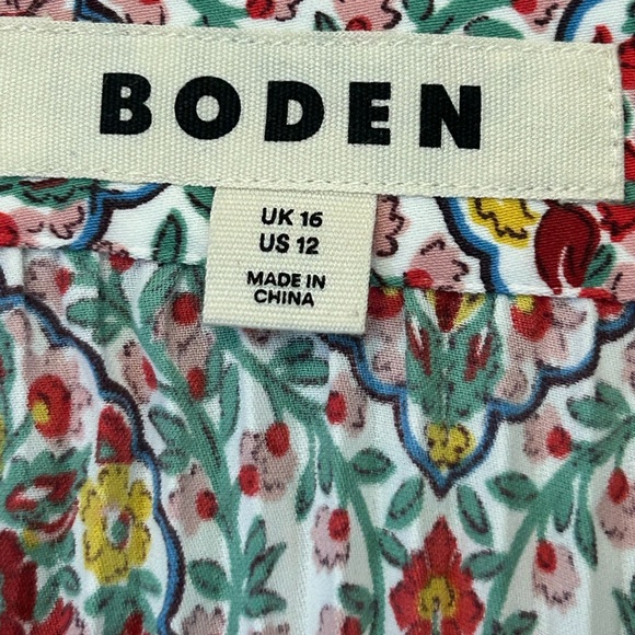 Boden Floral Mini Pleated Skirt Multicolored Micro Floral NWOT Size 12 - Picture 4 of 10